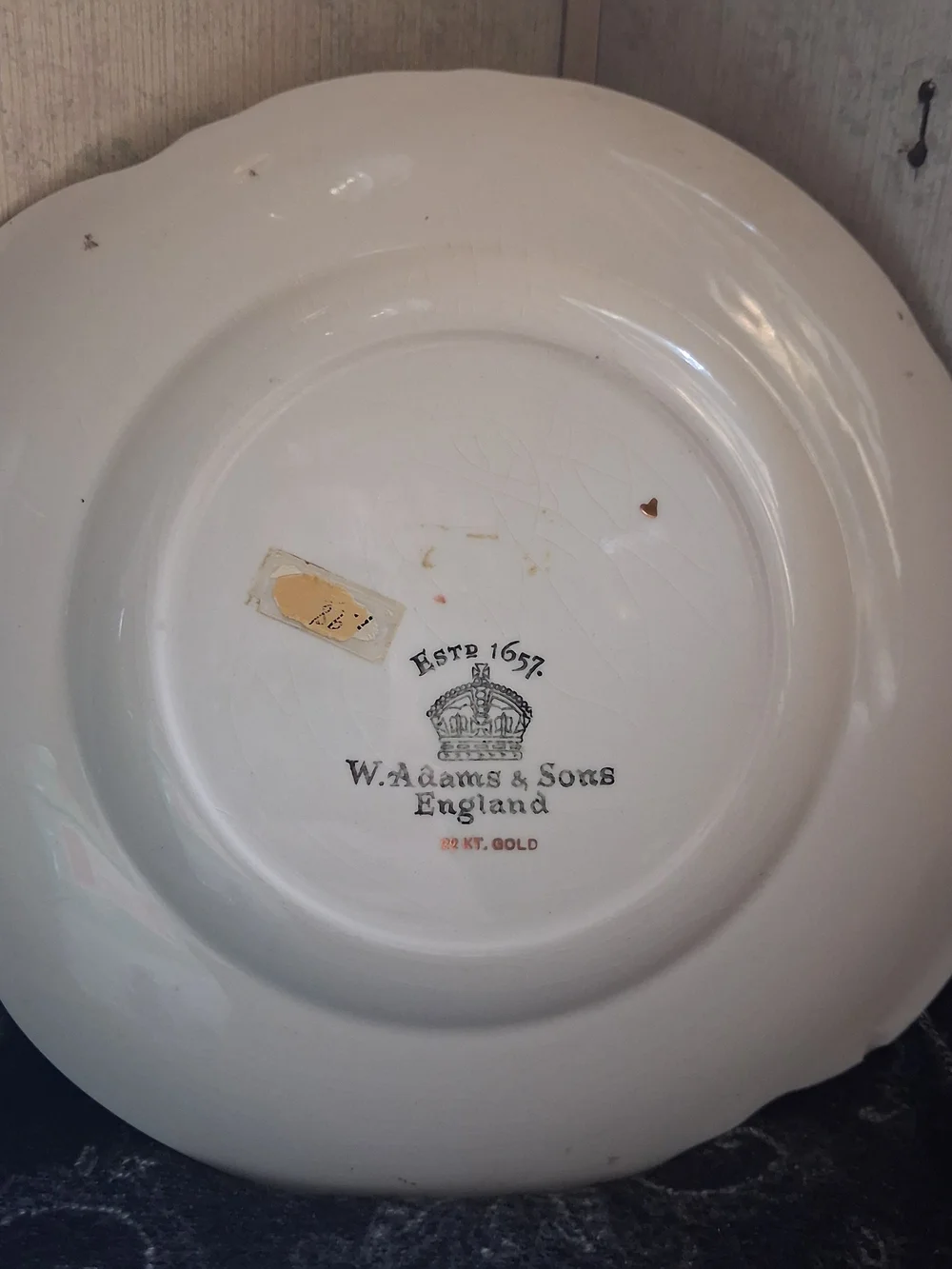 W. Adams and Sons decorative white